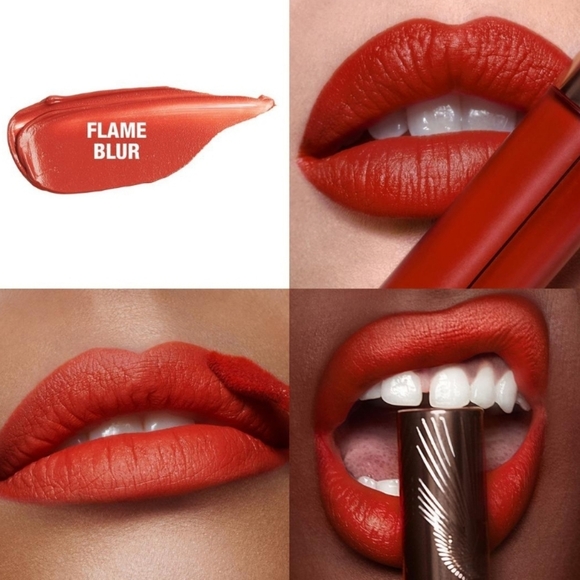 Charlotte Tilbury Airbrush Flawless Lip Blur Liq. Lipstick Flame Blur 6.8ml NIB - Picture 3 of 9